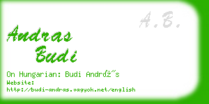 andras budi business card